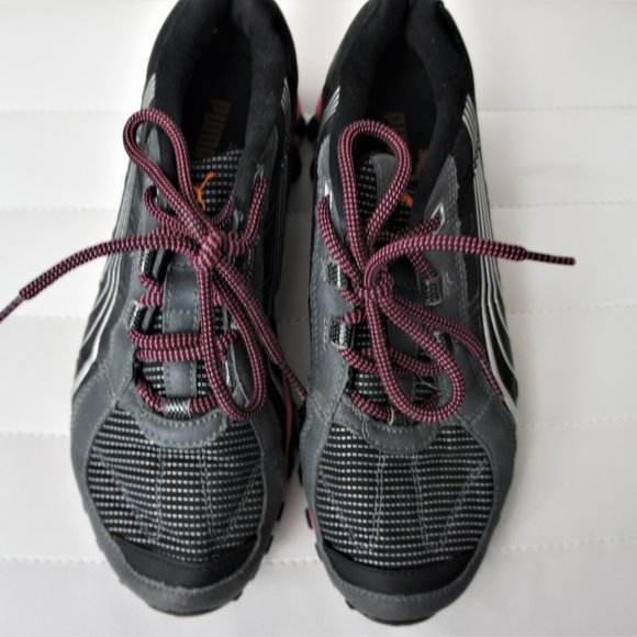 Puma Cell black pink running shoes size 8 - Picture 1 of 4